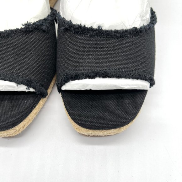 Lucky Brand Womens Size 9.5 Mindra Black‎ Espadrilles Wedges Sandals Shoes - Picture 5 of 14